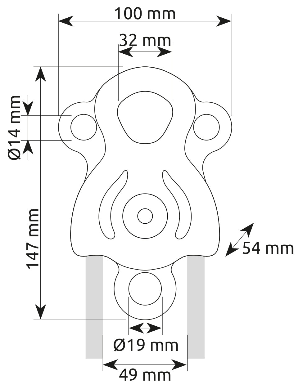 Janus Pro high-resistance multifunction double pulley